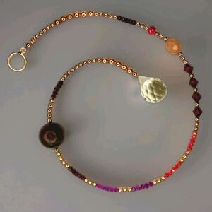 The handmade Prism Swarovski Crystal Copper Beaded Suncatcher 20mm Prism 21.75"